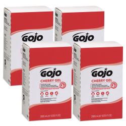 GOJO® Gel Pumice Hand Soap Cleaner, Cherry Scent, 67.6 Oz, Case Of 4 Refills