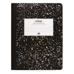Office Depot® Composition Book, 9 3/4" x 7 1/2", College Ruled, 80 Pages (40 Sheets), Black/White