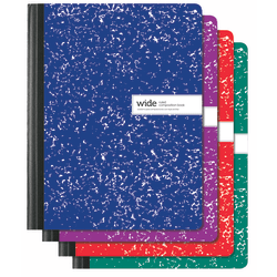Office Depot® Brand Marble Composition Book, 7 1/4" x 9 3/4", Wide Ruled, 160 Pages (80 Sheets), Assorted Colors