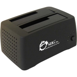 SIIG Cool Dual SATA to USB 2.0 Docking Station - 3.5" - 1/3H Hot-swappable - External