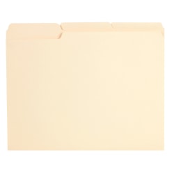 Office Depot® Brand Reinforced File Folders, 1/3-Cut Tabs, Legal Size, Manila, Box Of 100