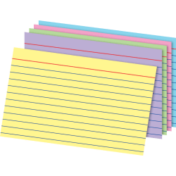 Office Depot® Brand Index Cards, 4" x 6", Rainbow, Pack Of 100