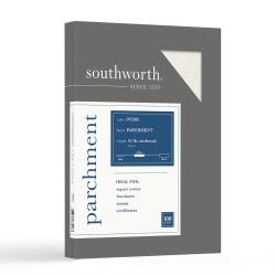 Southworth® Parchment Specialty Paper, 8 1/2" x 11", 65 Lb, Ivory, Pack Of 100