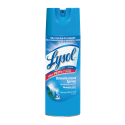 Lysol Spring Waterfall Disinfectant Spray - Ready-To-Use Spray - 12.5 fl oz (0.4 quart) - Spring Waterfall Scent - 1 Each - Clear