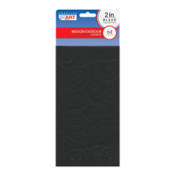 Creative Start® Self-Adhesive Numbers and Symbols, 2", Helvetica, Black, Pack of 64