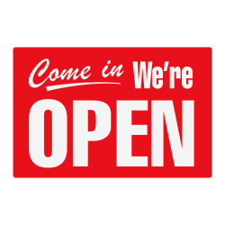 Cosco® Open/Closed 2-Sided Sign, 8" x 12", Red