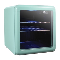 Magic Chef 1.7 Cu. Ft. Retro Beverage Cooler, 19-5/16"H x 17-1/2"W x 19"D, Green