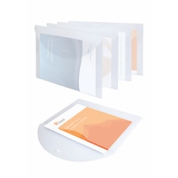 Office Depot® Brand Poly Snap Document Files, Clear, Pack Of 5