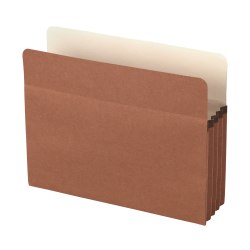 Office Depot® Brand Standard File Pocket, 3-1/2" Expansion, Letter Size, Brown