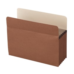 Office Depot® Brand Standard File Pocket, 5-1/4" Expansion, Letter Size, Brown, Pack Of 5