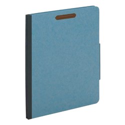 Office Depot® Brand Classification Folders, 2 1/2" Expansion, Letter Size, 2 Dividers, 100% Recycled, Blue, Pack Of 5 Folders
