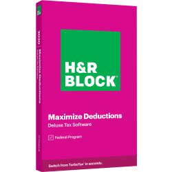 H&R Block Deluxe 2020 Tax Software