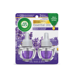 Air Wick® Essential Oils™ Scented Oil Warmer Refill, 0.67 Oz, Lavender/Chamomile, Pack Of 2