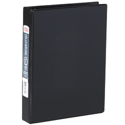 Office Depot® Brand Durable Reference Memo Size 3-Ring Binder, 1" Round Rings, 49% Recycled, Black
