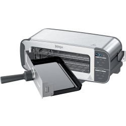 Ninja ST101 Foodi 2-in-1 Flip Toaster And Compact Toaster Oven, Stainless Steel