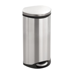 Safco® Stainless Steel Step-On Medical Waste Receptacle, 7.5 Gallons, 26 1/2" x 15" x 13 1/2", Stainless Steel