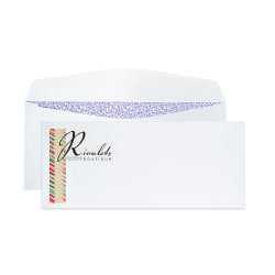 Custom #9, Full-Color, Security Tint Business Envelopes, 3-7/8" x 8-7/8", White Wove, Box of 500