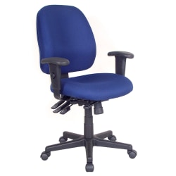 Raynor® 4 x 4 Fabric Task Chair, Navy/Black