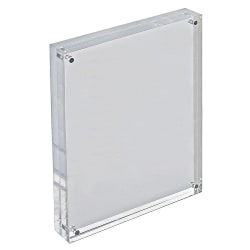 Azar Displays Acrylic Vertical/Horizontal Block Frame, 8 1/2" x 11", Clear