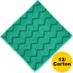 Rubbermaid® Microfiber Cleaning Cloths, 16" x 16", Green