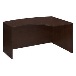 Bush Business Furniture Components L Bow Desk Right Handed, 60"W x 43"D, Mocha Cherry, Standard Delivery