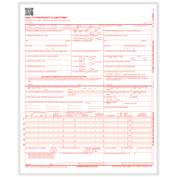 ComplyRight™ CMS-1500 Health Insurance Claim Forms, Laser-Cut Sheet, 8 1/2" x 11", White, Box Of 1,000 Forms