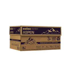 Boise® ASPEN® Premium Laser Paper, Letter Paper Size, 96 Brightness, 24 Lb, 30% Recycled, FSC® Certified, White, 500 Sheets Per Ream, Case Of 8 Reams
