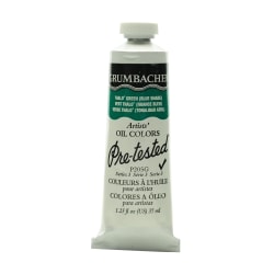 Grumbacher P205 Pre-Tested Artists' Oil Colors, 1.25 Oz, Thalo Green (Blue Shade), Pack Of 2