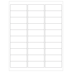 Tape Logic® Weather-Resistant Laser Labels, LL251WR, Rectangle, 2 5/8" x 1", White, Case Of 3,000