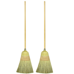 S.M. Arnold Small Brooms, 30" x 7-1/2", Pack Of 2 Brooms
