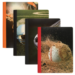Office Depot® Brand Fashion Composition Notebook, 9 3/4" x 7 1/2", College Ruled, 160 Pages (80 Sheets), Assorted Sports Designs
