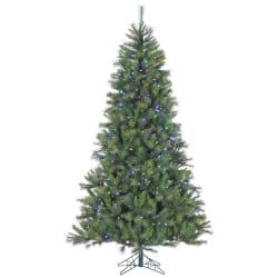 Canyon Pine Artificial Christmas Tree, 7 1/2', 500 LED Multi-Color Lights, Green/Black