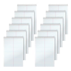 TOPS™ Steno Books, 6" x 9", Gregg Ruled, 70 Sheets, White, Pack Of 12