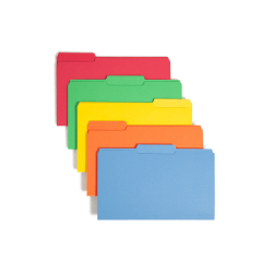 Smead Color File Folders, Legal Size, 1/3 Cut, Assorted Colors, Box Of 100