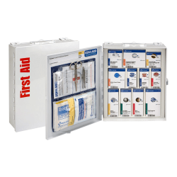 First Aid Only SmartCompliance Metal First Aid Cabinet,Medium, White, 94 Pieces