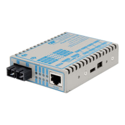 Omnitron FlexPoint 10/100 - Fiber media converter - 100Mb LAN - 10Base-T, 100Base-FX, 100Base-TX - RJ-45 / SC single-mode - up to 74.6 miles - 1550 nm