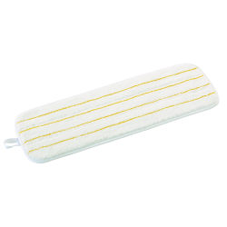 3M Easy Shine Applicator Pads, 18", White/Yellow Stripes, Case Of 10 Pads