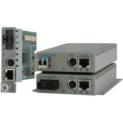 Omnitron Systems iConverter 8903N-1-DW Fast Ethernet Media Converter - 1 x Network (RJ-45) - 1 x SC Ports - 10/100/1000Base-T, 100Base-FX - 18.64 Mile - Wall Mountable