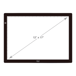 Adesso CyberPad P2- 12" x 17" LED Light Tracing Pad - 14.5" Width x 0.3" Height x 19" Length - Acrylic