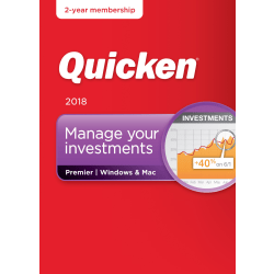 Quicken® Premier 2018, 2-Year Subscription, For PC/Mac®, Disc