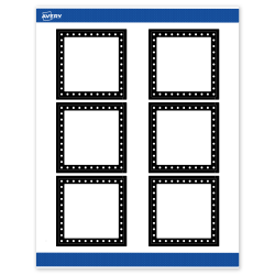Avery® Print-To-The-Edge Labels With Sure Feed® Technology, S00-DKR-PRWMP10, Square, 3" x 3", Matte White, Preprinted Black & White Polka Dots Design, Pack Of 60