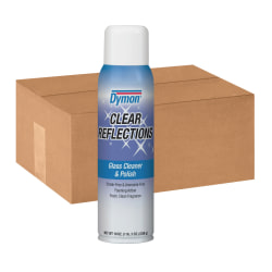 Dymon® Clear Reflections Glass Cleaner Aerosol Spray, 20 Oz Can, Case Of 12
