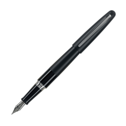 Pilot® MR Fountain Pen, Metropolitan Collection, Classic Design, Medium Nib, Black Barrel, Black Ink