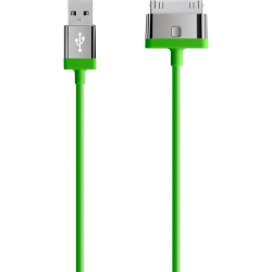 Belkin® MIXIT ChargeSync 30-Pin Cable For Apple® 3G/4, iPad® And iPod®, Green