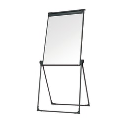MasterVision® Magnetic Gold Ultra™ Footbar Folds-To-A-Table Easel, Steel, Black