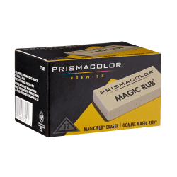 Prismacolor® Magic Rub® Vinyl Erasers, White, Pack Of 12