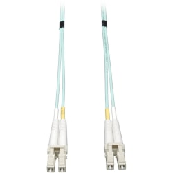 Eaton Tripp Lite Series 10G Duplex Multimode 50/125 OM3 LSZH Fiber Optic Cable (LC/LC), Aqua, 2 m (6 ft.) - N82002M
