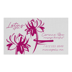 Custom 1-Color Raised Print Business Cards, 1-Side, 3-1/2" x 2", Gray Linen, Pack Of 250 Cards