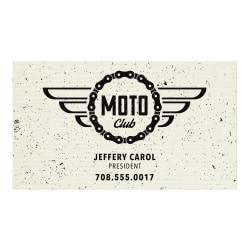 Custom 1-Color Raised Print Business Cards, 1-Side, 3-1/2" x 2", Ivory Laid, Pack Of 250 Cards