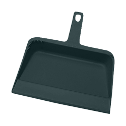 Genuine Joe Heavy-duty Plastic Dust Pan, 12" x 32", Black
